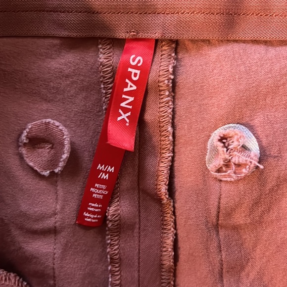 SPANX On-The-Go Ankle Slim Straight Pant (Medium/ Petite) Terracotta/ 24” inseam - Picture 6 of 8